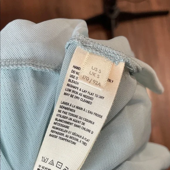 Free People Flowing Blouse in Soft Blue and Peach - Picture 15 of 16